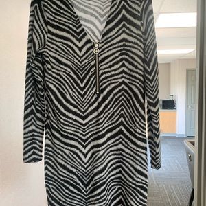 Michael kors zebra print dress small